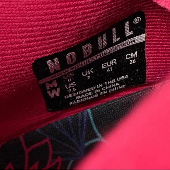 NO BULL Super Fabric Sneakers 9.5 Womens Lace up Mens 8 Bright Red Pink - Picture 12 of 12